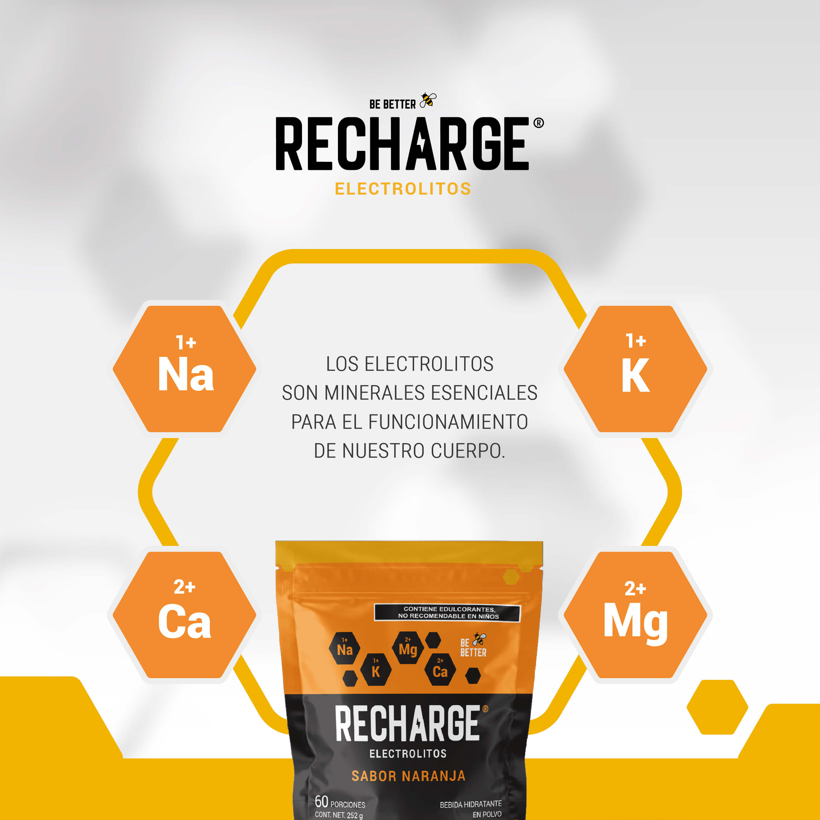 RECHARGE | Electrolitos en polvo | Naranja